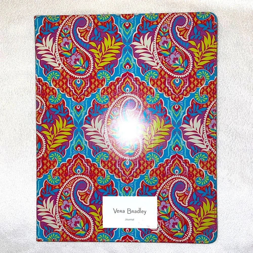 🎉HP🎉New! Vera Bradley Paisley Paradise Leatherette 130 Pg Gold Lined Journal🧡